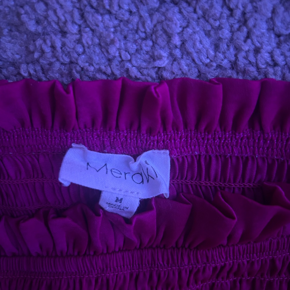 Meraki Fuchsia Ruffled Top - Picture 2 of 5